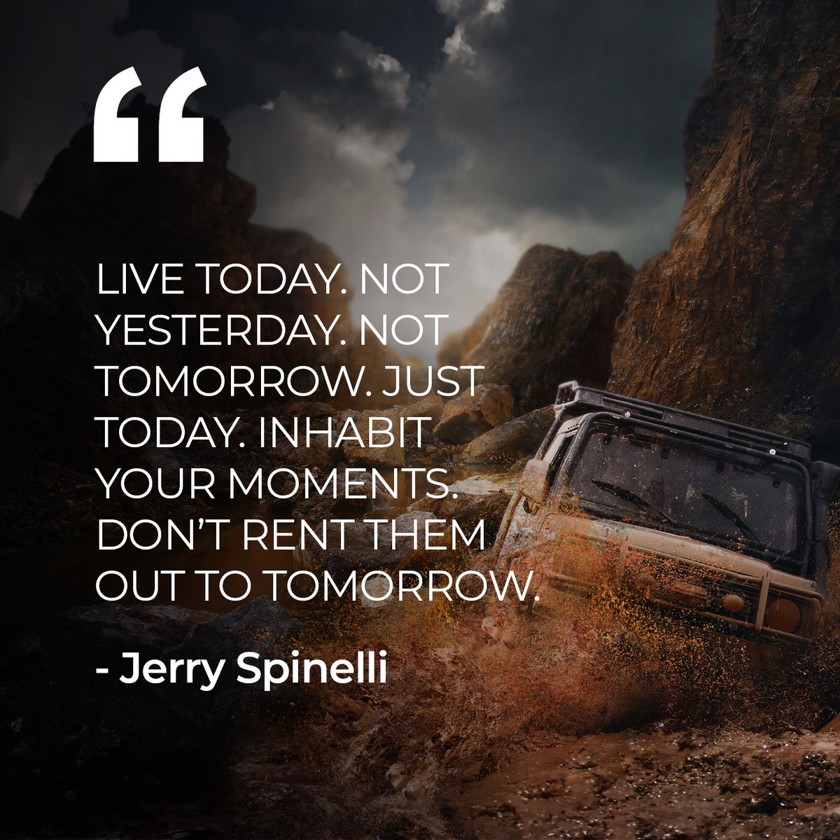 MooreSAfrica's tweet photo. “Live today. Not yesterday. Not tomorrow. Just today. Inhabit your moments. Don’t rent them out to tomorrow.”
- Jerry Spinelli
#MooreSA #MondayMotivation #work #success #motivation #happiness https://t.co/2fJJ5ywkQc