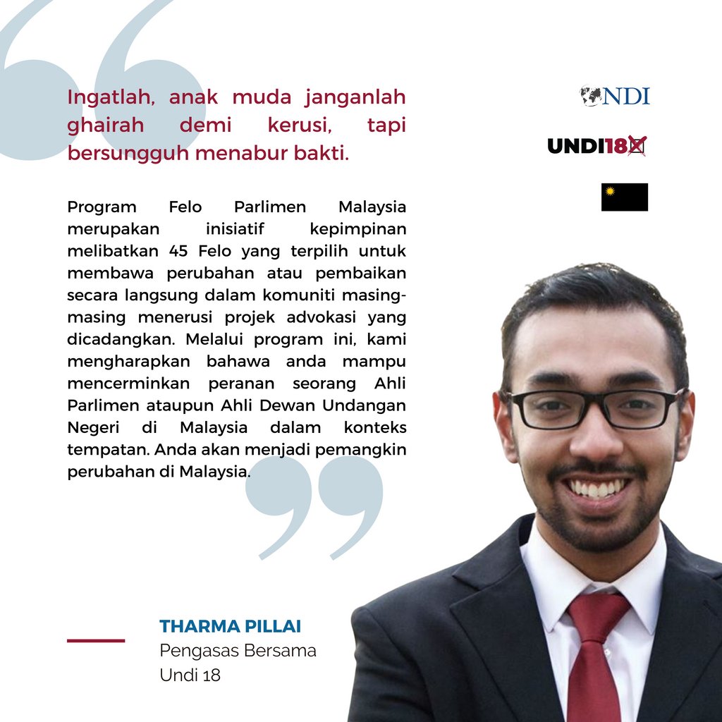 FeloParlimenMY's tweet photo. Majlis Pelancaran Felo Parlimen Malaysia telah diadakan buat julung kalinya secara maya dan program ini telah dirasmikan oleh Yang di-Pertua Dewan Rakyat, YB Datuk Azhar Azizan Harun bersama @TharmaPillai selaku Pengarah Bersama Undi 18.

#FeloParlimenMalaysia #Undi18 https://t.co/iujkXOprGN