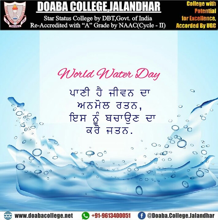 p_doaba's tweet photo. #WorldWaterDay #doabacollege https://t.co/Ceb3HhrNhG