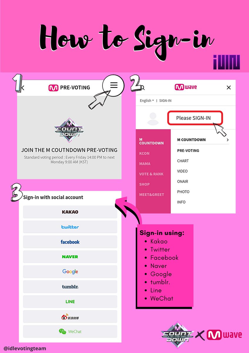 MWAVE TUTORIAL - You can create up to 10 accounts per IP address. #GIDLE  #여자아이들  @G_I_DLE