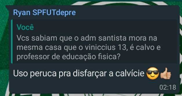 outofcontextspf's tweet photo. Confirmando, o @RyanSiqueira02 é o adm calvo da SPFUT https://t.co/AcABODCPuh