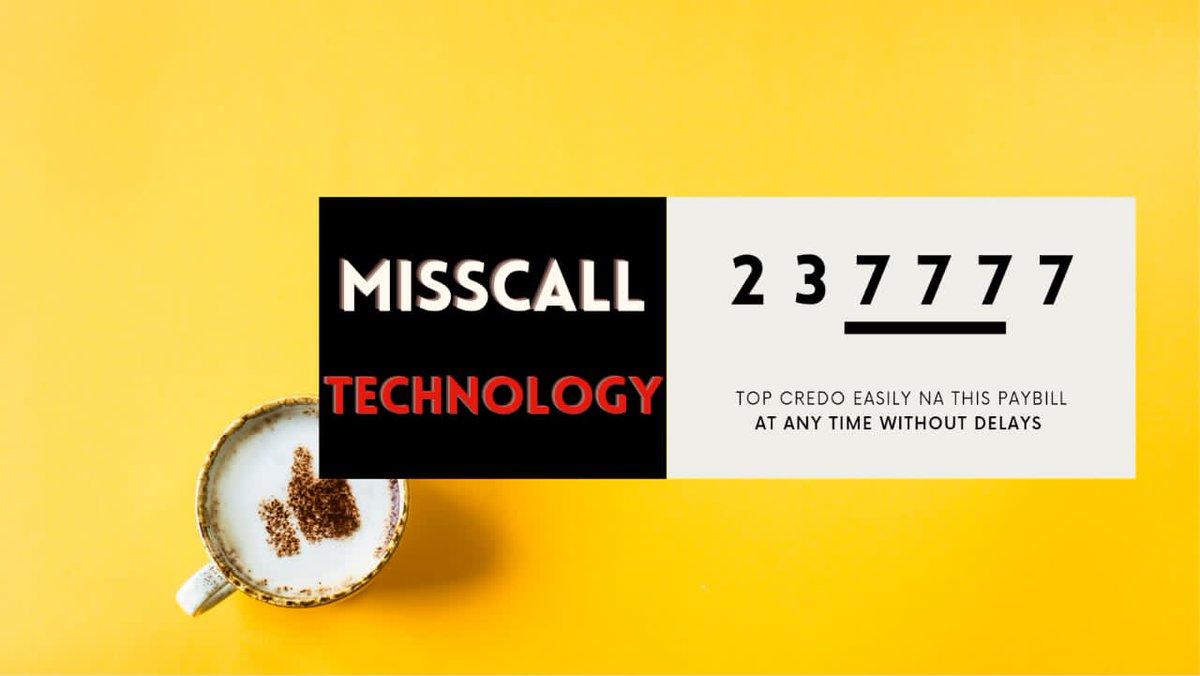 MisscalTech's tweet photo. Recharging at the comfort of your house has been made easy. Simply lipa na Mpesa the amount you want to paybill number 237777. Account number weka number enye unarecharge. #dontmisscall https://t.co/pDQdsqAeT5