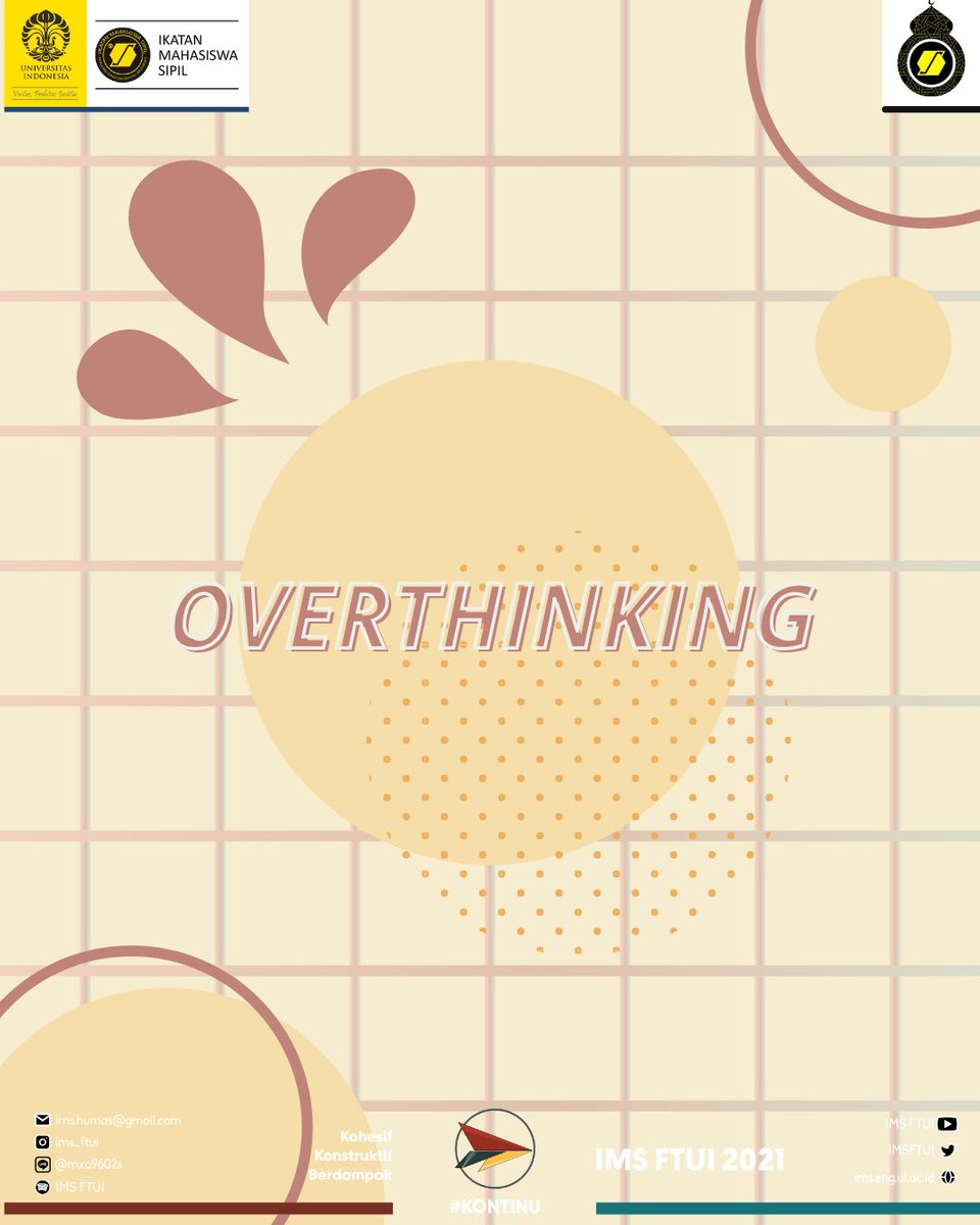 ftuirosil's tweet photo. [PENSI : VOL. 1 (OVERTHINKING)]

Assalamu'alaikum Warahmatullahi Wabarakatuh, Pagi Sipil!

ROSIL membawa tema "OVERTHINKING" untuk PENSI : VOL.1!!

Jadi OVERTHINKING itu baik tidak yaa buat kita? Wajar ngga sih sebenarnya? Apa jangan-jangan OVERTHINKING malah menambah dosa kita?! https://t.co/3bnTTD3eWJ