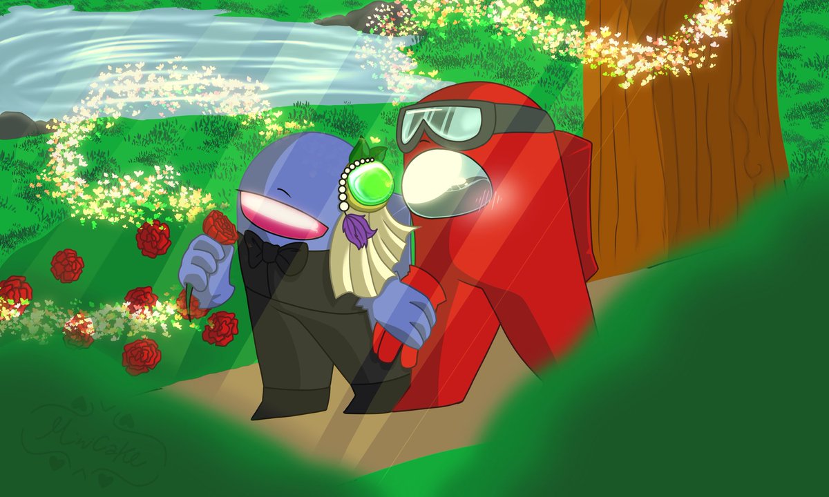 CallMeCrazyYuni's tweet photo. I was bored so I wanted to draw a bit.
I tried drawing a spring theme, but I’m not sure if it’s good.
Though I really like how this came through.
Have a wonderful day everyone.

#amongus #amongusart 
#amongusfanart #amongussona

(I forgot the hair, but I don’t want to fix it) https://t.co/kHcR5h9VE3