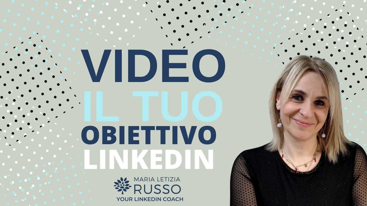 Per gli iscritti alla #Newsletter del mio #blog 
sarà possibile accedere al video su come impostare correttamente un #obiettivo su #LinkedIn 
Iscriviti da qui 
👉 marialetiziarusso.com/newsletter/