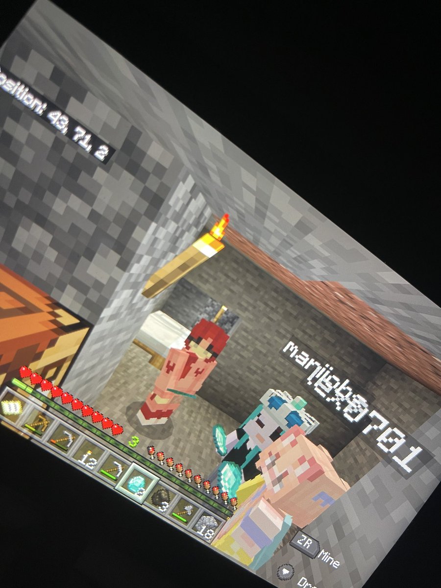 jaesvaIentine's tweet photo. minecraft with my loves it was meant to be a group game but sofi had technical issues and mia is weeb https://t.co/ZsWEYPQo1w