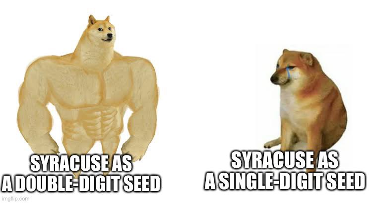 I’ve been dying to make this meme all day. #Cuse #MarchMadness #Syracusebasketball https://t.co/MHPOlc2sRi