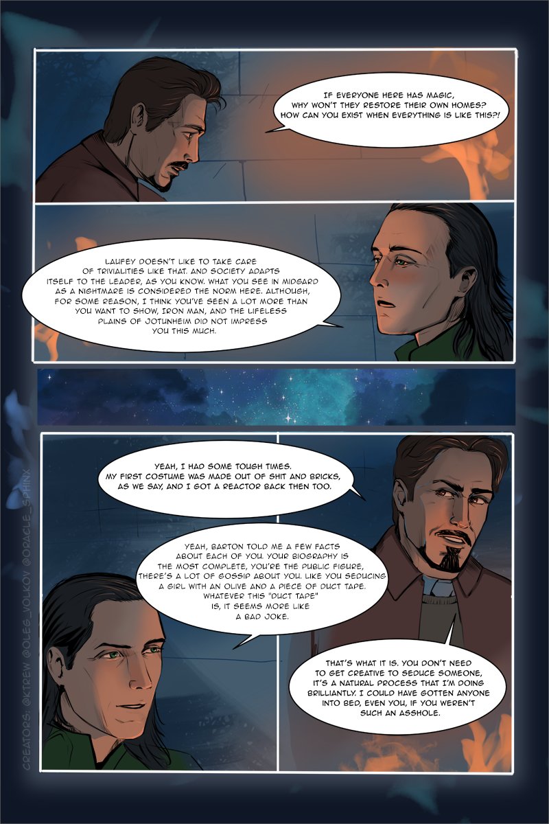 ktrew6's tweet photo. Page 17
Creators:
artist: @ktrew6
redactor: @sergay2910
beta-reader: @Oracle_Sphinx
#elsker_comic #frostiron #ironfrost #Loki #TONYSTARK #ironman #mcufanart #Marvelfanart #Marvel #marvelfancomic https://t.co/nM93mEFF17