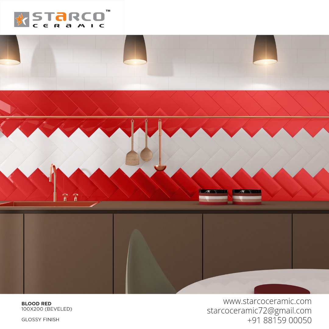 HirenK9's tweet photo. Kitchen is the heart of any house and no home is complete without kitchen. Make your heart of home with Stunning Red Therapy.
#tilestyle #tiles #walltiles #subwaytiles #red #blood #redtiles #interiordesign #homedesign #decor #decorstyle #bloodred #redtheme #tiledesign https://t.co/BI2Dyb68IG