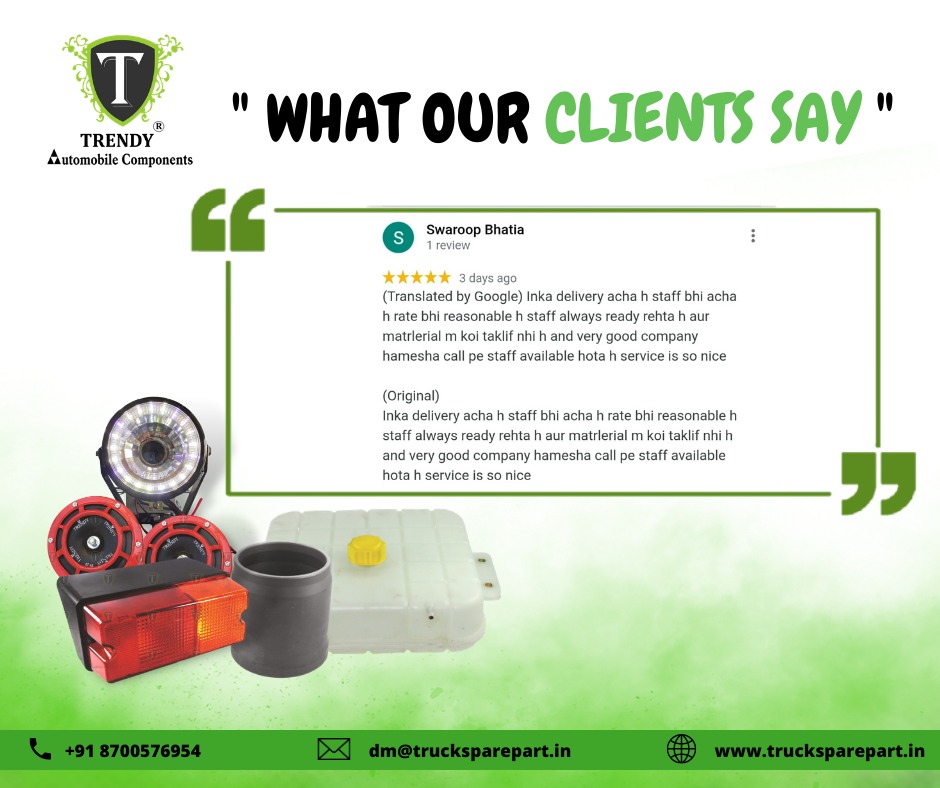 trendytruckpart's tweet image. Look What Our Client Have To Say About Us 😍
 
Customer Satisfaction And Trust This Is What Make Us Happy😍❤

Thank You For All Love And Support For TRENDY🙏

#trendytruckpart #AutomotiveSpareParts #automobilecomponents #automotive #automobile #truck #trucksparepart #autoparts