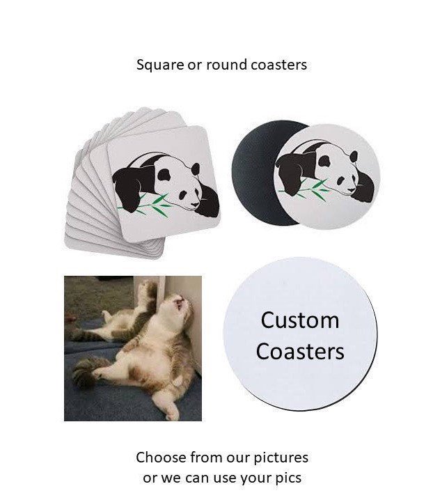 Excited to share this item from my #etsy shop: Funny cat coasters, custom coasters, home decor, cat lover, cat coaster set, custom photo coaster, custom coaster set, custom family coaster etsy.me/3tHBq9l
