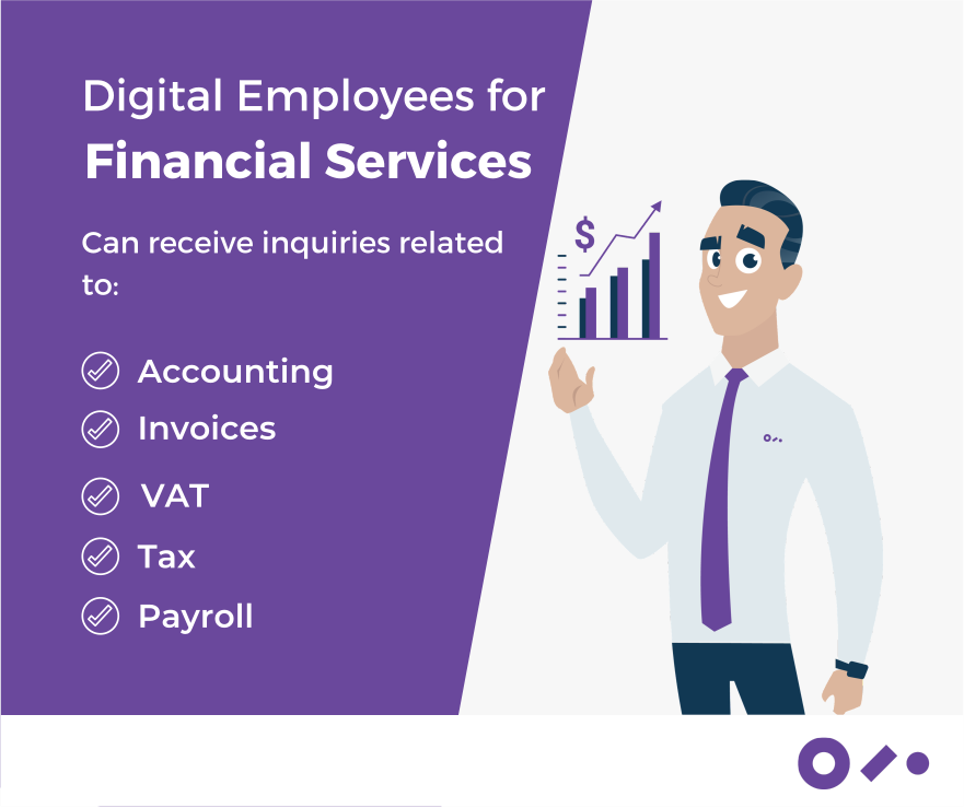 simplifai_ai's tweet photo. Learn what Digital Employees can do for Financial Services ?
Read more - https://t.co/wEeqykIXGl
#ArtificialIntelligence #AICompany #Automationcompany #financialservices #Machinelearning #RPA #Intelligentprocessautomation #Emailbot #ChatBot #documentbot #Digitalemployee https://t.co/jomx6O7DZh