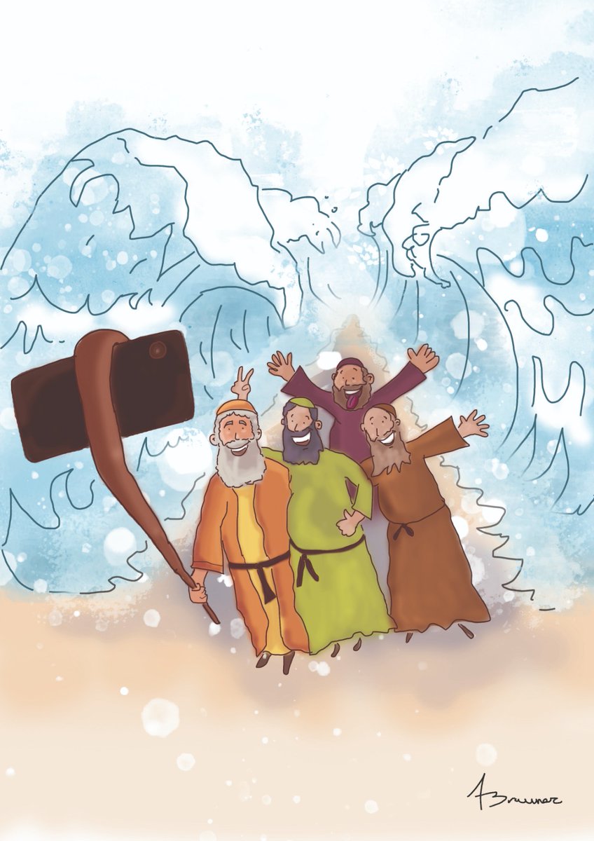 abebrauner's tweet image. Illustration for Leshem magazine - Happy Pesach!
