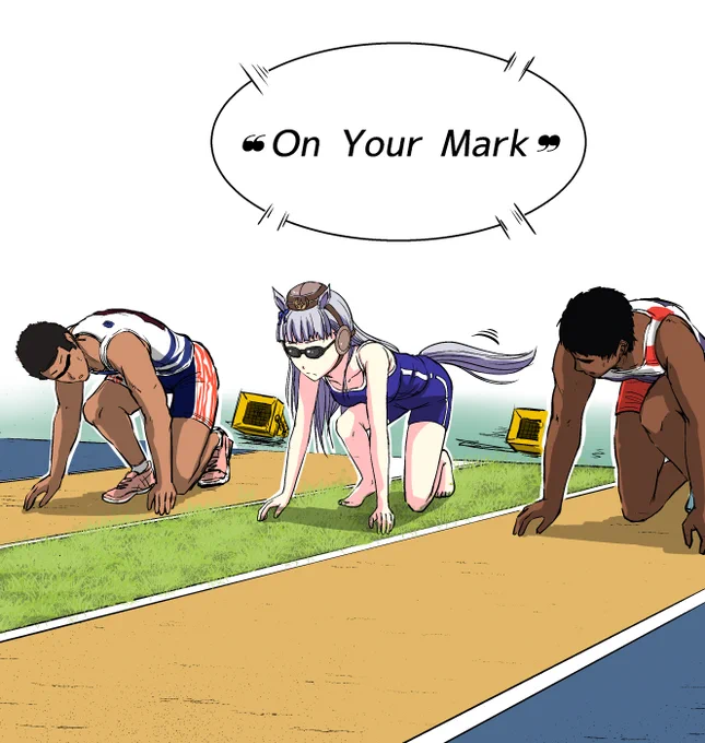 陸上選手に転向する意思を固めたゴルシ。 