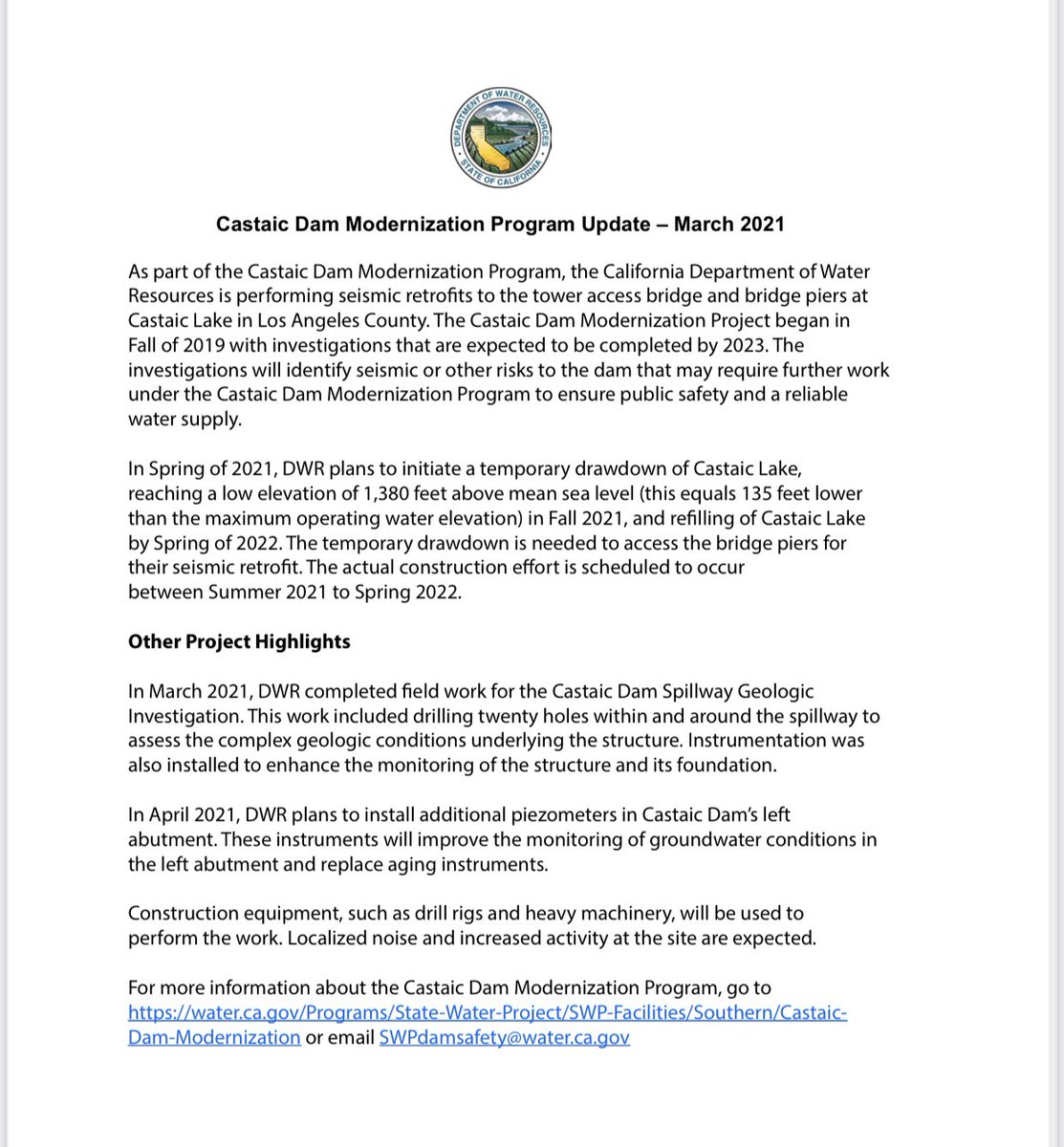 FriendsCastaic's tweet image. Caution Advisory!  #castaiclake #castaic #focl #friendsofcastaiclake