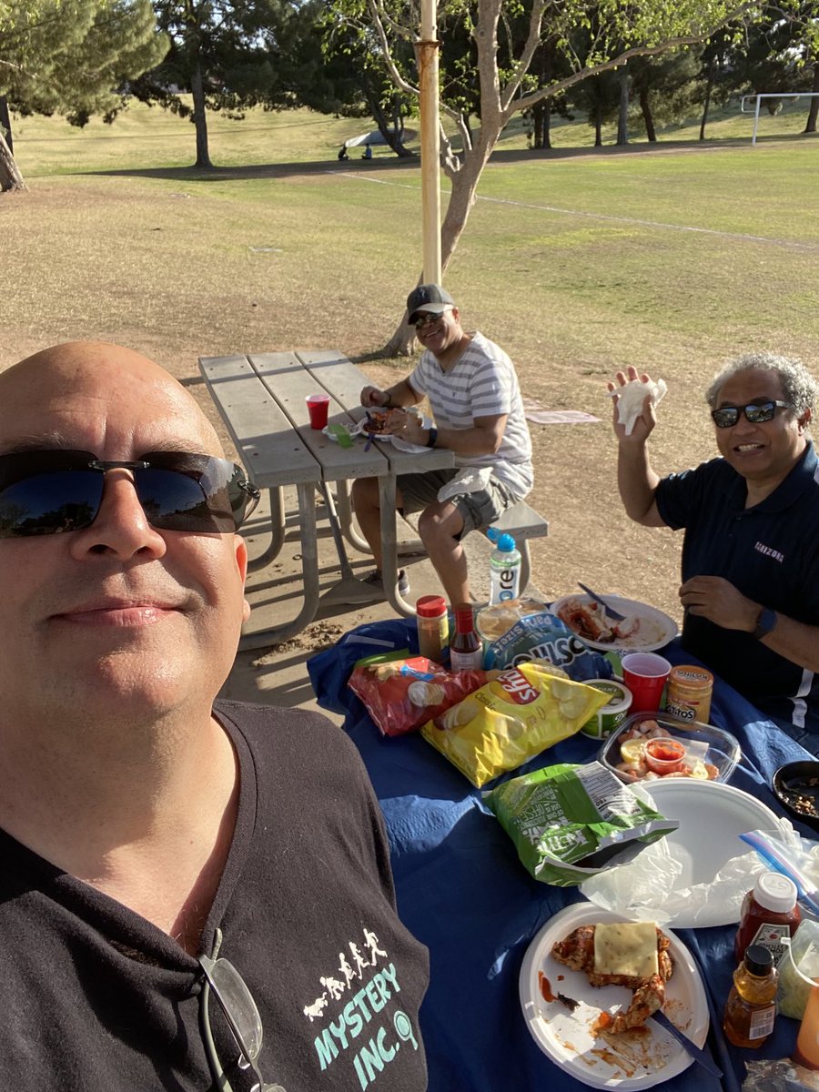 DaleRhodesPerry's tweet photo. Socially distant bbq in the park with the Homies https://t.co/fsQEZJG9ul