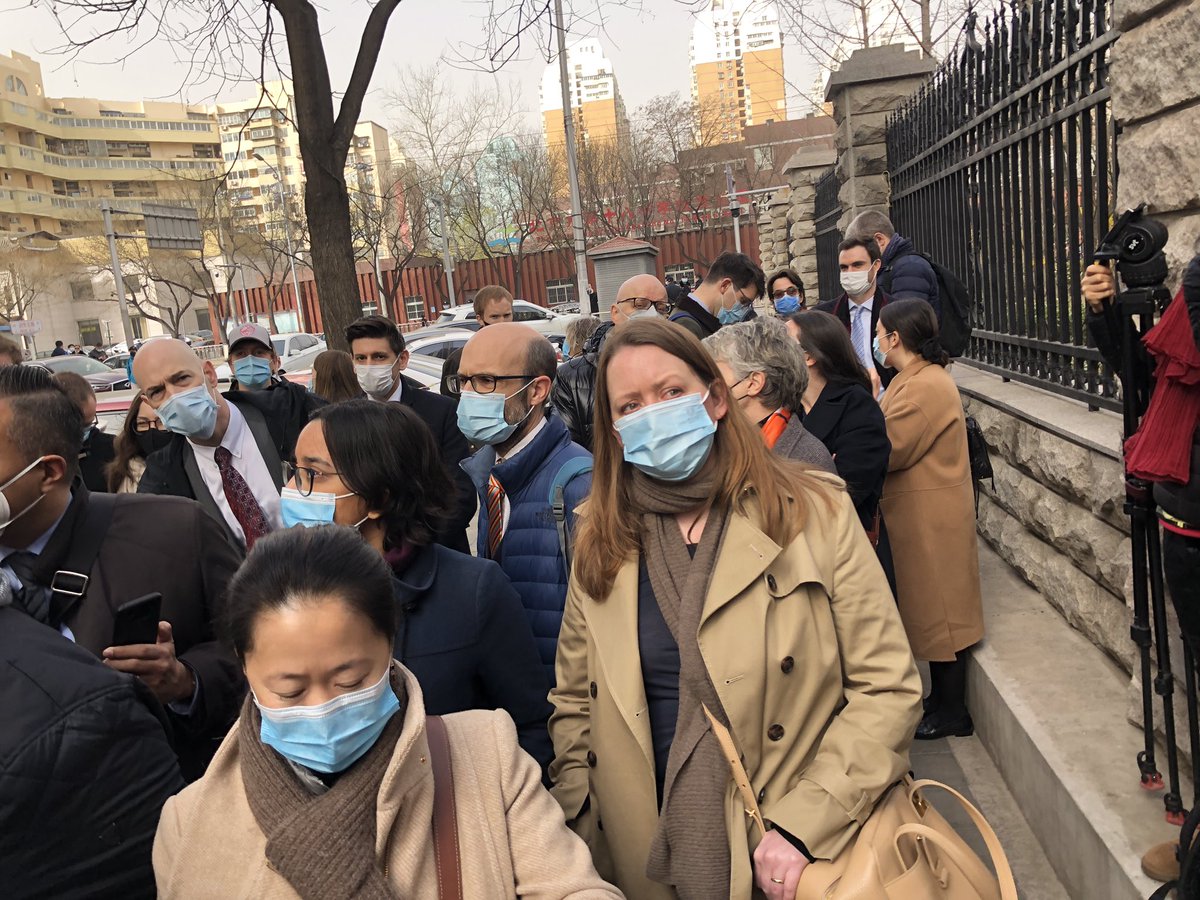nvanderklippe's tweet photo. Diplomats at the Michael Kovrig trial today are from the US, UK, Netherlands, Estonia, Sweden, Denmark, Finland, Australia, Germany, France, Switzerland, the EU, Czech Republic, Italy, Ireland, Latvia, Spain, Austria, Norway, Lithuania, New Zealand, Belgium and Romania https://t.co/lD3aCCRMGU
