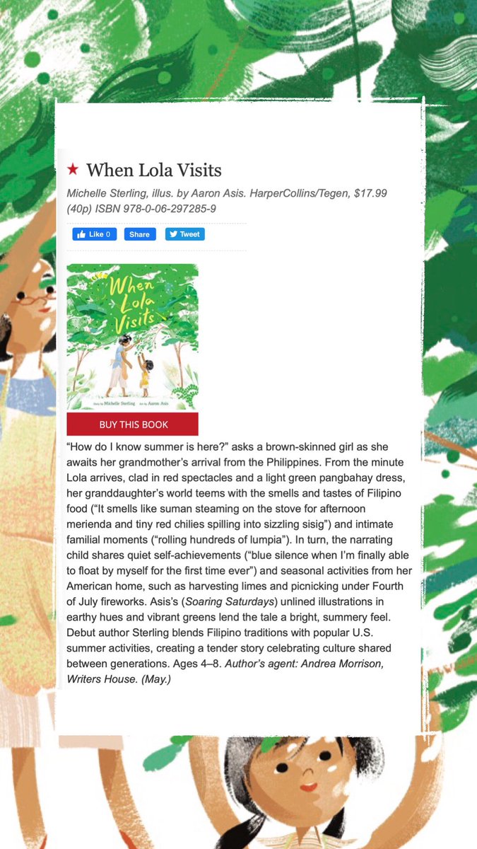 🌟 A starred review from <a href="/PublishersWkly/">Publishers Weekly</a> for WHEN LOLA VISITS!