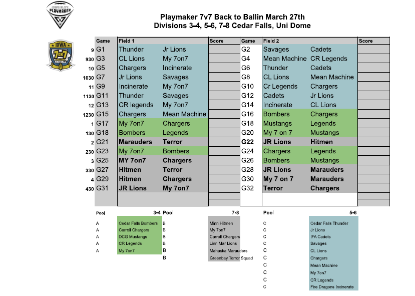 LETS GOOOO!!!!! Back to Ballin Day 1 schedule. <a href="/GrinnellTigerFB/">Grinnell Tigers Football</a> <a href="/DNorthFootball/">Davenport North Wildcat Football</a> <a href="/mnhitmen1/">mnhitmen</a> <a href="/PotenzaTeams/">POTENZA SPORTS TEAMS, TRAINING, and RECRUITING</a> @hotfeetsports <a href="/my7on7/">My7on7 Football Leagues & Tournaments</a> <a href="/LevelUpDSM/">Level Up Athletic Performance</a> @785elite <a href="/TeamPremier7v7/">Team Premier 7v7</a> @kristenc1121 <a href="/BoltIowa/">Carroll Chargers</a> @TheStandardOsky <a href="/TheStrengthU/">JC Moreau</a> <a href="/MatthewBain_/">Matthew Bain</a> <a href="/PrepRedzoneIA/">Prep Redzone Iowa</a>  @iowa_highschool <a href="/SBock247/">Sean Bock</a>