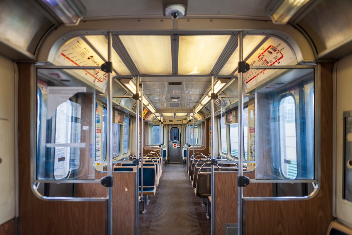 This is a photo of an empty CTA train car.