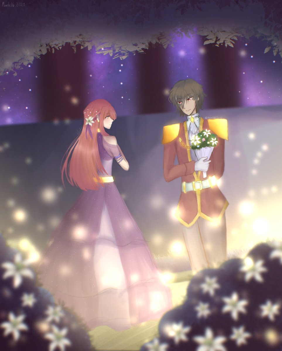 MoonlightEquin1's tweet photo. So y’all on discord know about the Cupid Exchange event me and @mh_rogue hosted? Well here’s the drawing I did for Penny! WaltzxLucette content makes me go soft~ #cinderellaphenomenon #cinphen #cpevermore #art2021 #gift #Waltz #waltzcresswell #lucette #dicesuki #cupidexchange2021 https://t.co/2IsZlmSRyR