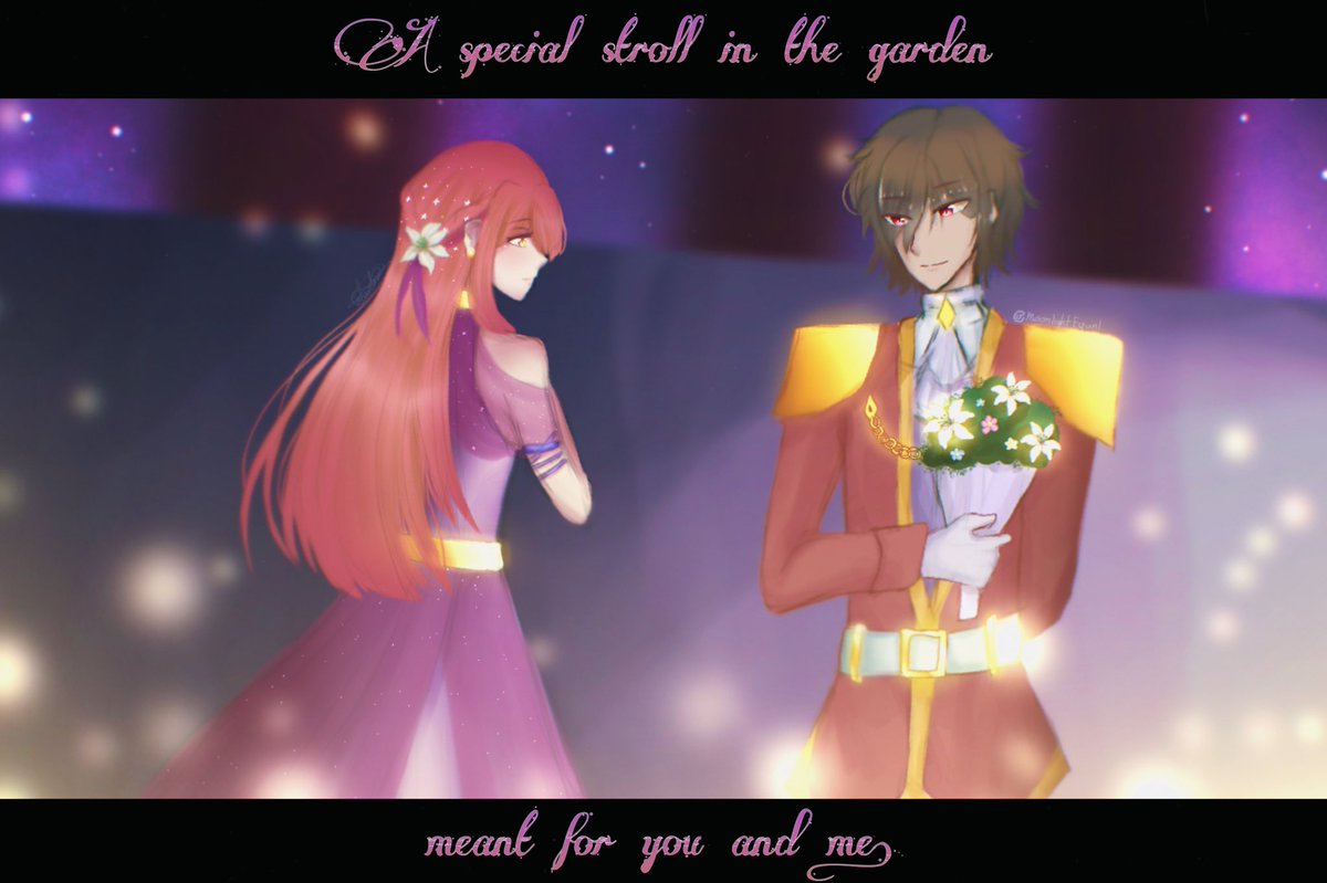 MoonlightEquin1's tweet photo. So y’all on discord know about the Cupid Exchange event me and @mh_rogue hosted? Well here’s the drawing I did for Penny! WaltzxLucette content makes me go soft~ #cinderellaphenomenon #cinphen #cpevermore #art2021 #gift #Waltz #waltzcresswell #lucette #dicesuki #cupidexchange2021 https://t.co/2IsZlmSRyR
