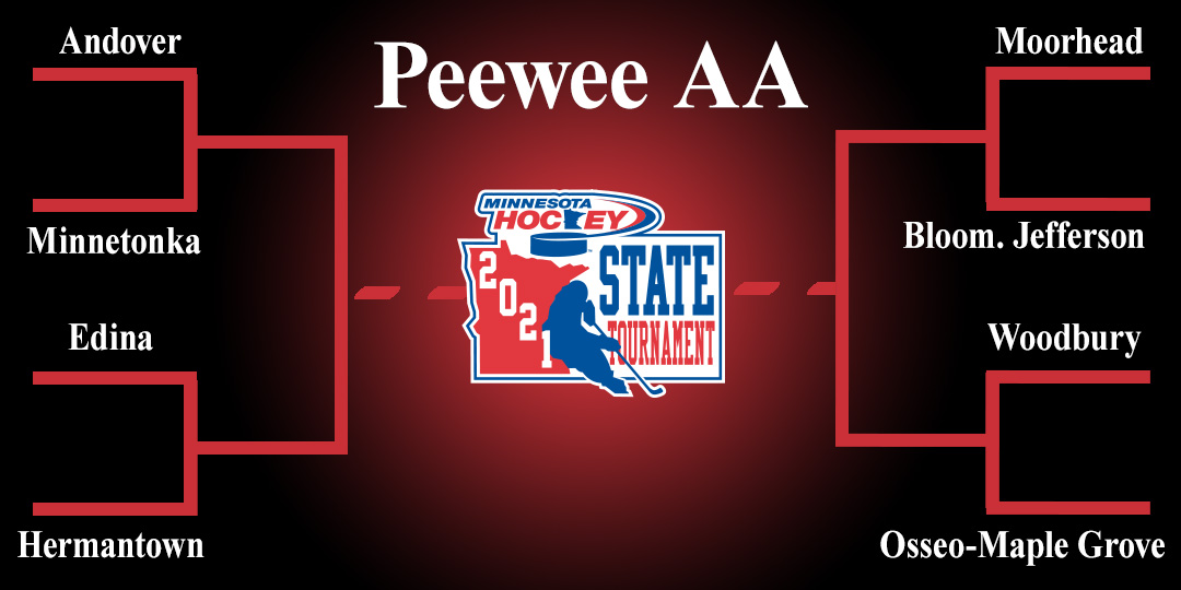 Congratulations to the teams who qualified for the 2021 Peewee AA State Tournament at St. Michael-Albertville Arena! #Drive2State