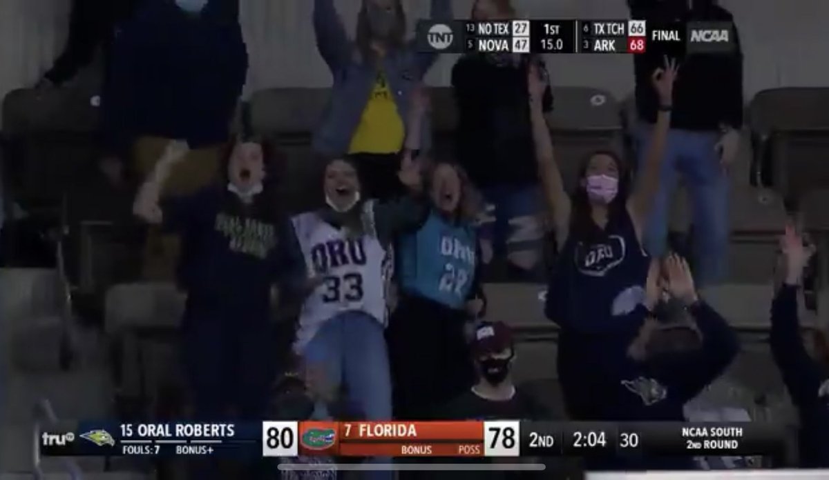 barstoolsports's tweet photo. THIS IS MARCH - ORAL ROBERTS ACTUALLY DID IT! THEY ARE IN THE SWEET 16 
https://t.co/2J2wPXbAtX https://t.co/FMU5B03hFF