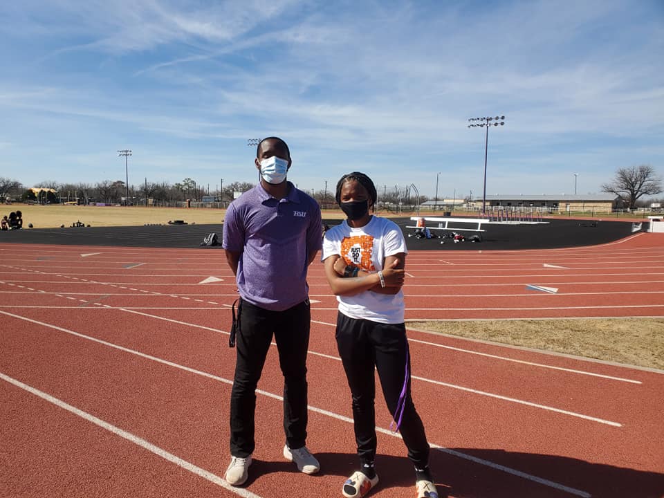 MorganLiv4's tweet photo. Great visit with Coach @isaac_hamilton. I’m blessed and honored for the recruting visit @HSUTrack.
#gocowboys #heptathlon
@ODWyattFWISD @FWISDAthletics https://t.co/1BDWWcou6M