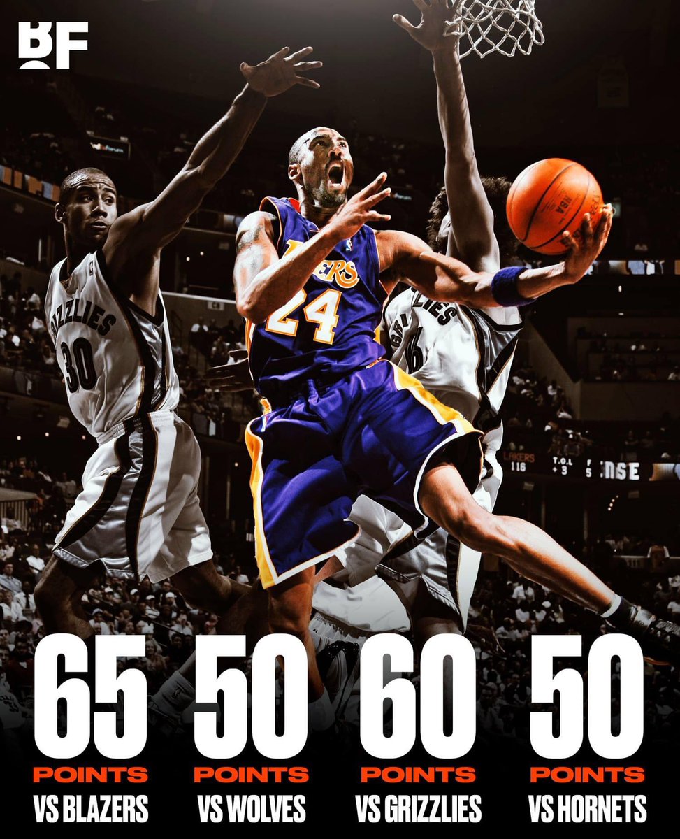 bballforever_'s tweet photo. This week marks 14 years since Kobe Bryant's INSANE scoring run 🔥

56.3 PPG
54.3 FG%
51.5 3P%
93.3 FT% https://t.co/ZOyEP0gJFQ