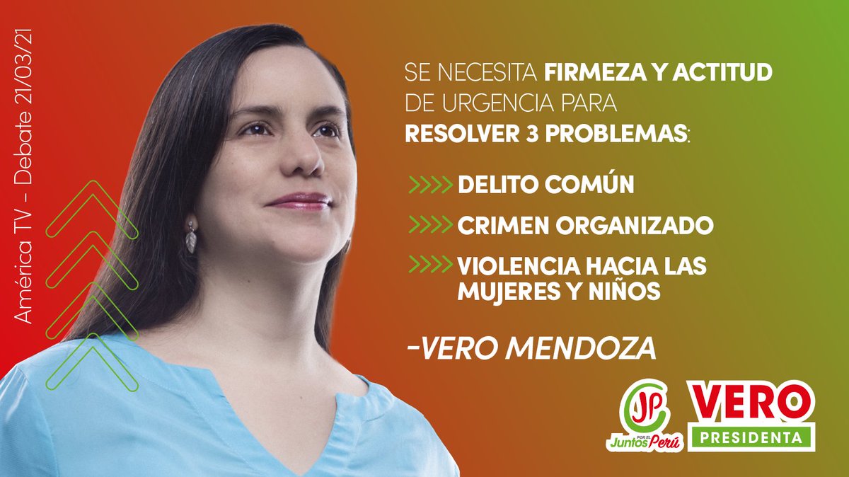 anahidurandg's tweet photo. En @JuntosporPeru priorizamos los problemas de seguridad ciudadana que nos afectan cotidianamente #ConVeroElCambioVerdadero #DebatePresidencial https://t.co/rYVyCmvPYS