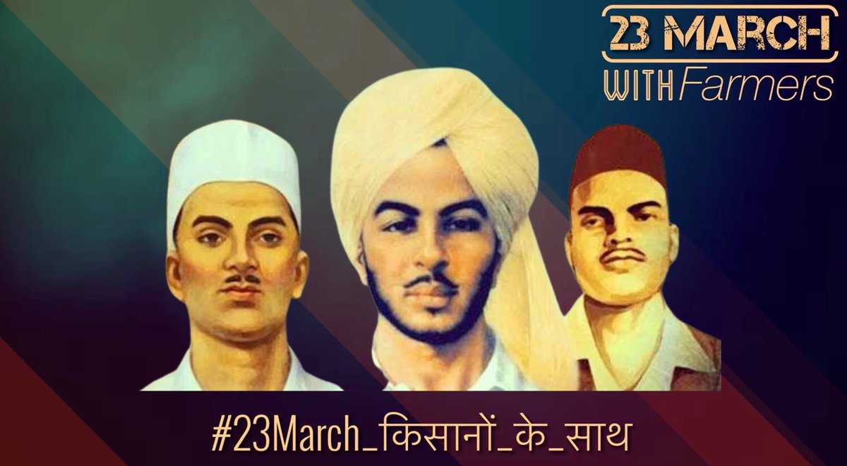 Savi52317764's tweet photo. In memory of the forgotten heroes we stand in solidarity with Indian #FarmersProtest  #23March_किसानों_के_साथ @Tractor2twitr @AhluwaliaA2 @Sikh24 @SikhFeminist @NavJammu https://t.co/BGsJEYGf0T