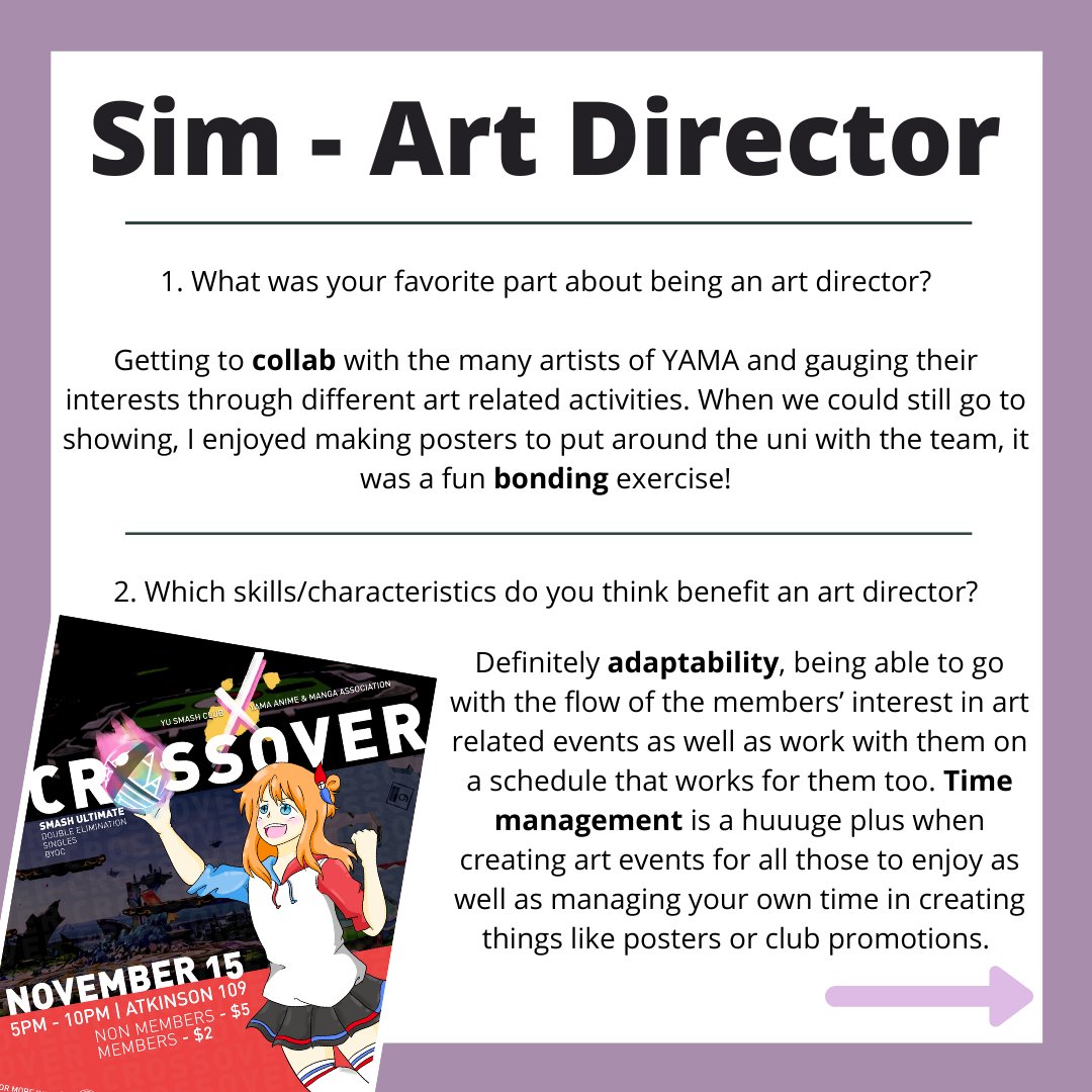 YorkU_YAMA's tweet photo. Here's the spotlight on Art Director by our very own Simone B! Check out the highlights of being an Art Director this year! #yorku #yorkuniversity https://t.co/U7LuHWgTRv