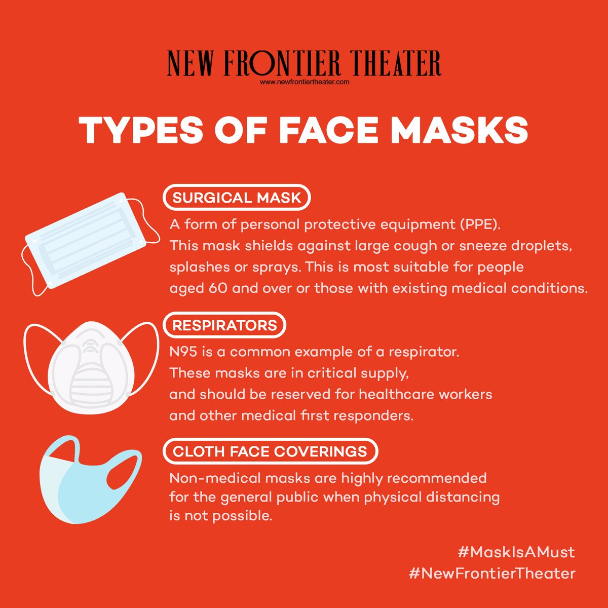 NewFrontierPh's tweet photo. It's another manic Monday! Reminding everyone to please wear your mask and face shield at all times when going out 😷
Stay safe! 💗
#NewFrontierTheater #MaskIsAMust https://t.co/8F3PODIlwp