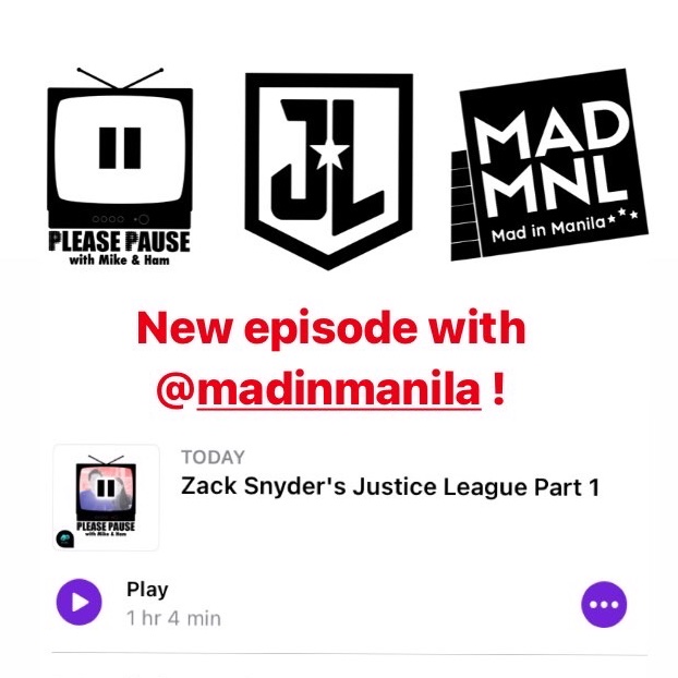 pleasepauseph's tweet image. We talked about #SnyderCutJusticeLeague with @MadInManila ! Check out our 2-part special, out now!

Please Pause on Apple Podcasts/Google Podcasts/Spotify!

#PIPEpower #HBOMax #SnyderCut