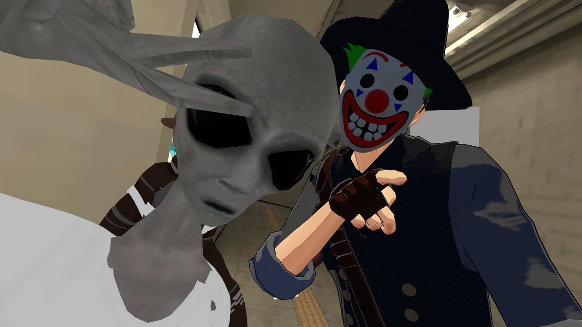 VRTACHANKA's tweet photo. #VRC一般人の壁 
みなさんお疲れ様ですー！昨日は初手から回線落ちて不具合があって色々ありましたが2つ目の銀行強盗が九条林檎さんに気に入ってもらえてとてもうれしかったです！ https://t.co/ryP8TGSUVa