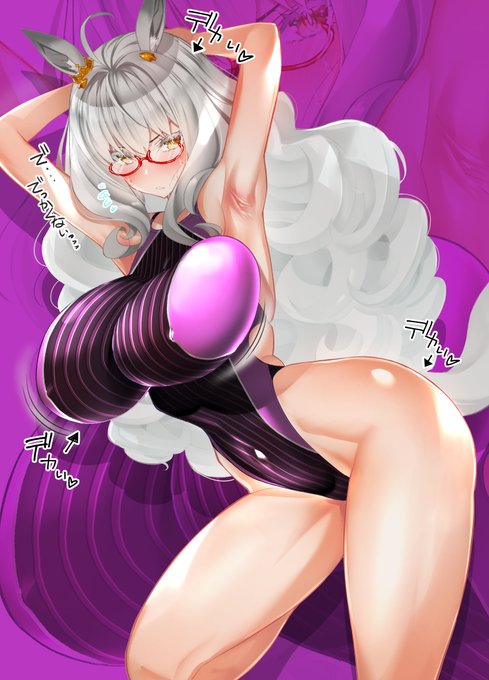 色々とデカい💕ビワハヤヒデx競泳水着👙rkgk   #ウマ娘  #今日のらくがき カラー練習400枚チャレンジ:316/400 