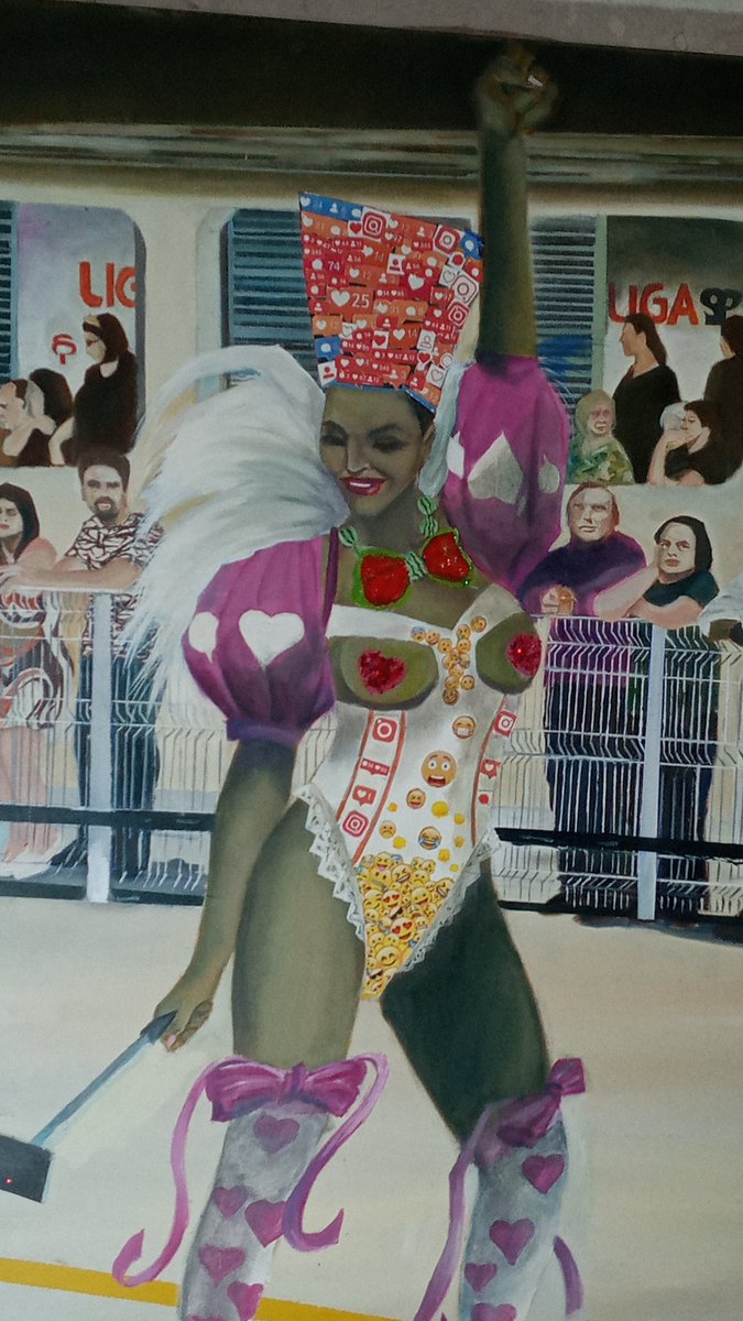 LuizAlechandre's tweet photo. Título "Fantasia LIKE ME "#WorkiInProgress #art #painting #canvas #Carnaval #fantasia #sexy #passista #anhembi #oilpainting #canvasart https://t.co/vNygbeO0x0