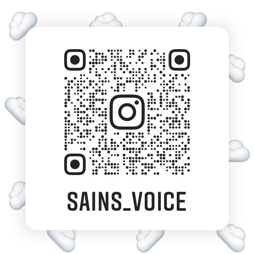 sains_voice's tweet photo. こんにちは！Sains voiceです💫
Instagramでは先週から週６投稿を始めました🌷ご覧になりましたか？
今週もイベントや演奏動画を発信しますので是非チェックしてみて下さい👐🏻

Instagram QRコード↓↓ https://t.co/3gMyGENM4H