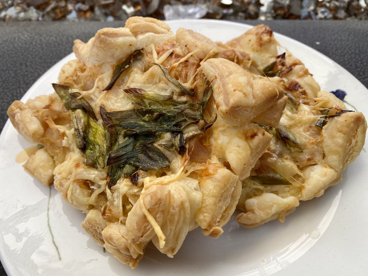 Trying to change the world as a top priority.. and doing a little cooking on the side.  Individual spring onion galettes. Nurturing my soul this Sunday. Sending extra love your way. #proudtobelbusd #aprincipalhasgottoeat