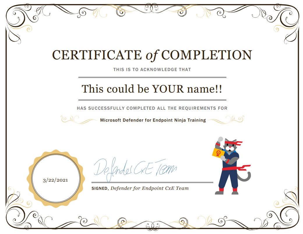 HeikeRitter's tweet photo. 🔥 YES! The wait is over! 🙌You can now check your knowledge &amp; request your personalized Ninja Cert for Microsoft Defender for Endpoint 😈 https://t.co/rduDNu6i4C 📜 #training #ninjatraining #endpointprotection #threatprotection #cybersecurity #security #infosec https://t.co/paHk92imWC