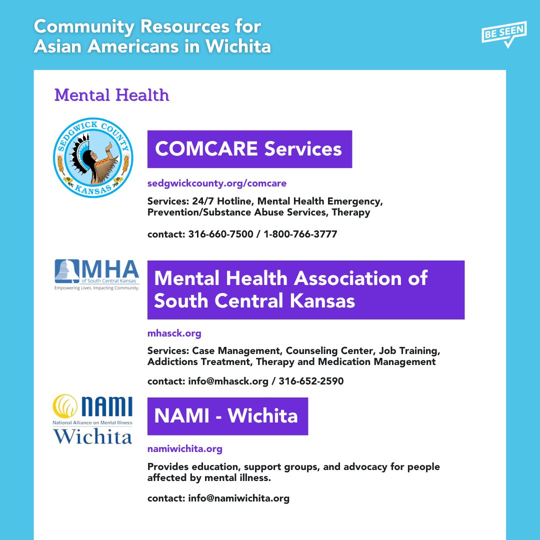 Due to the rise of hate attacks towards the Asian-American community, we have compiled a list of local resources that include organizations to reach out to build resiliency and community among the Asian-American community here in Wichita. DM us to add any additional resources!