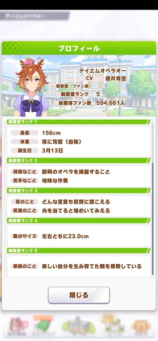 テイエムオペラオーと身長と誕生日(あと胸ペタンコなのが)一緒で勝手に親近感沸いてるどぅんたトレーナ 