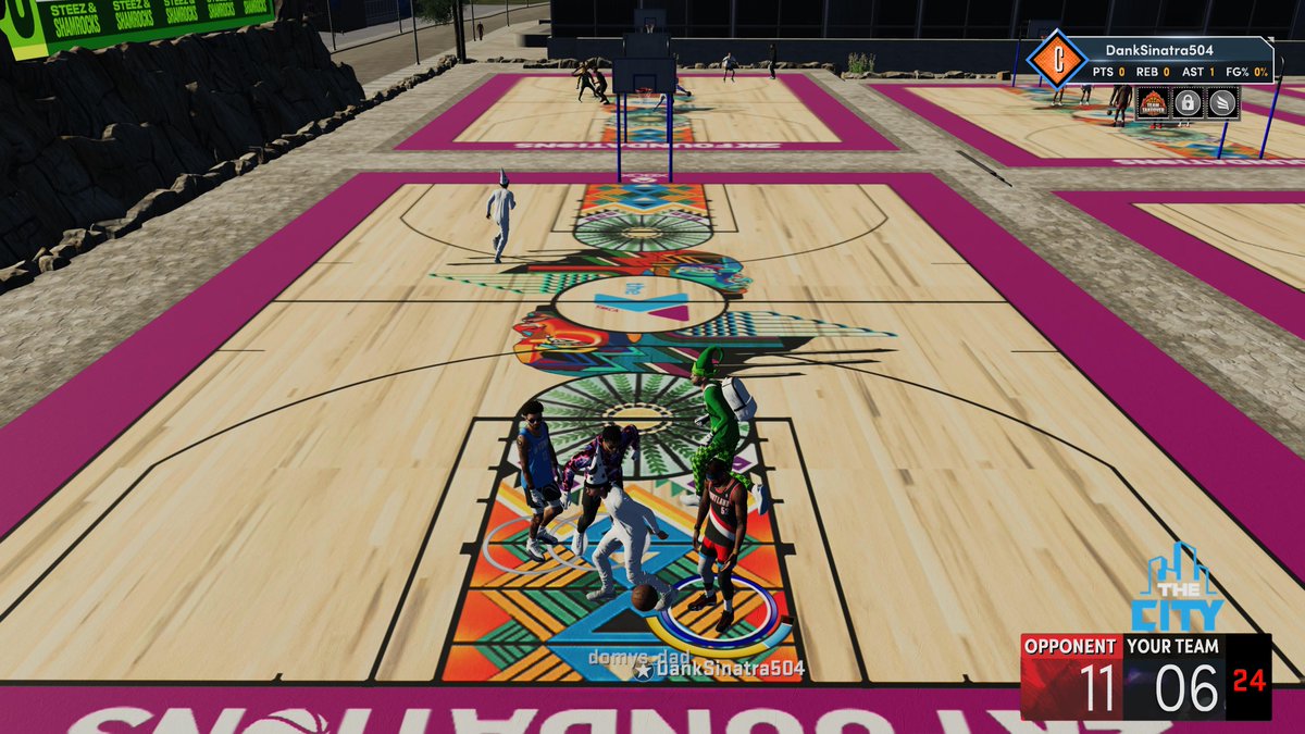 DankSinatra504's tweet photo. Pretty, uhm, nift all-white outfits the kids are wearing these days. The white guys seemed to really dig the point hat addition lol. #PZGD #ProZoneTheGoZone #StPaddys  #PS5Share, #NBA2K21 https://t.co/NfI3Hr7fVP