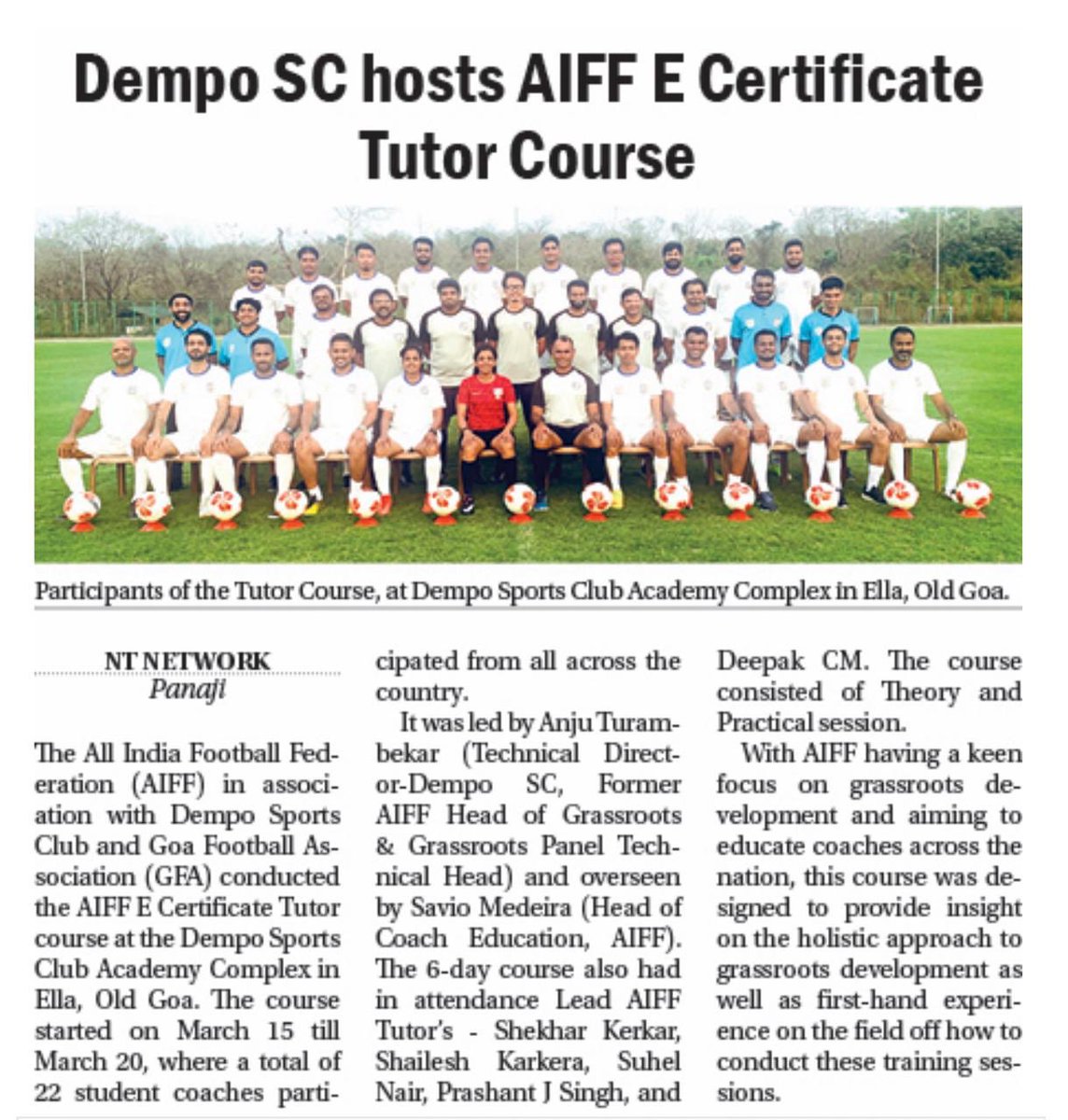 anju22star's tweet photo. Our first-ever AIFF Course at the Dempo Sports Club @demposcofficial @ShrinivasDempo @bibidempo https://t.co/JtM9nDtdBi