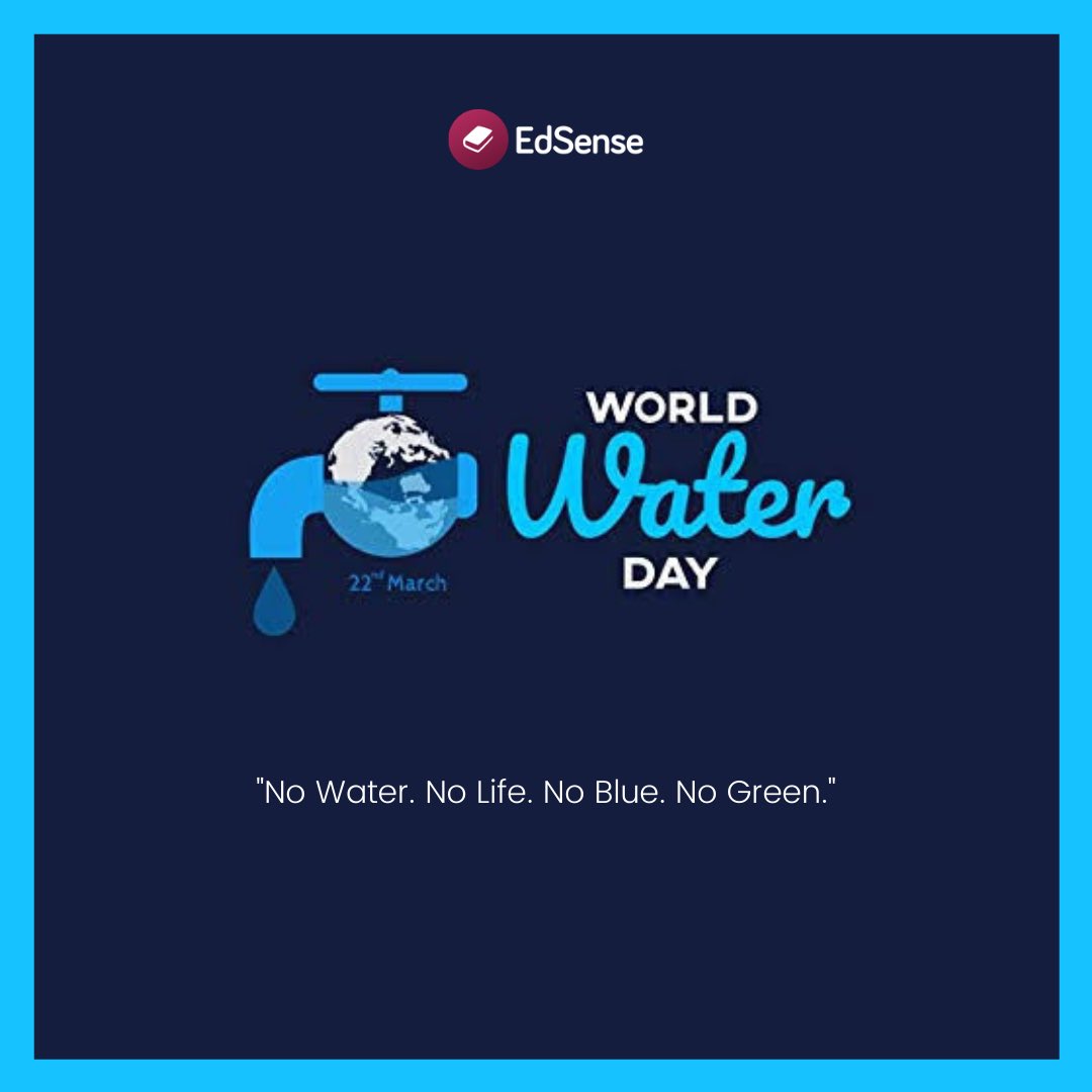 IndiaEdsense's tweet photo. It's a day to educate, celebrate, reflect, and make a difference to water management in the world. Wishing you Happy #WorldWaterDay2021 https://t.co/t7Tn1y0CNu