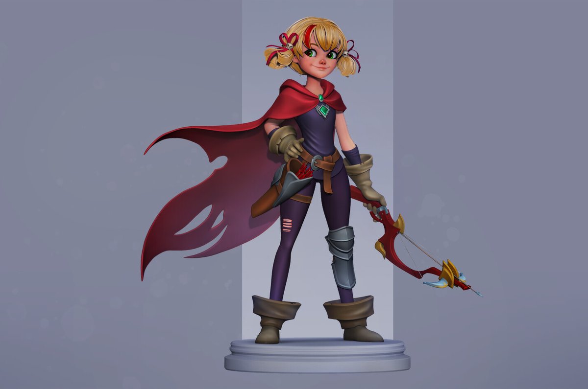 AlexandrovaMila's tweet photo. High poly model with poly paint) The work is done according to the wonderful concept @MadBoogieArt💜 https://t.co/szJZt1GWhz