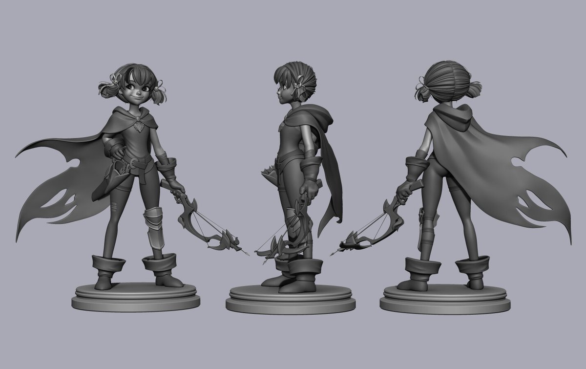 AlexandrovaMila's tweet photo. High poly model with poly paint) The work is done according to the wonderful concept @MadBoogieArt💜 https://t.co/szJZt1GWhz