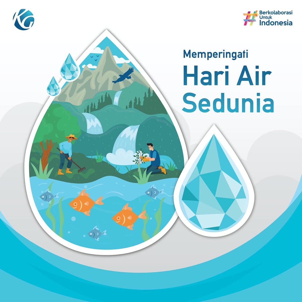 KompasGramedia's tweet photo. Maknai Hari Air Sedunia dengan bijaksana menggunakan air demi kelangsungan generasi mendatang di masa depan. Kita bangun budaya hemat air mulai dari diri sendiri.

Selamat Hari Air Sedunia!

#BerkolaborasiuntukIndonesia
#HariAirSedunia https://t.co/y6SdZxLQbd