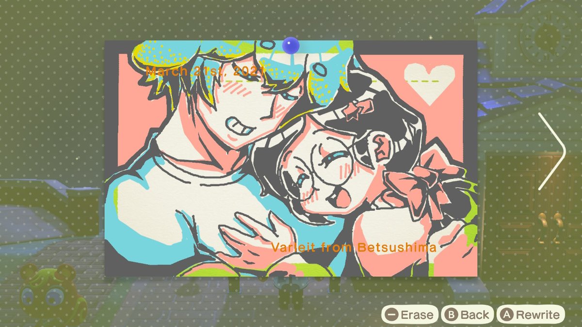 Varleitt's tweet photo. Axel & Beans <3 #axel #hotbeans #anime #gijinka #heart #bow #glasses #sweater #elephant #couple #star #AnimalCrossing #ACNH #NintendoSwitch https://t.co/NBIQdYwo4x